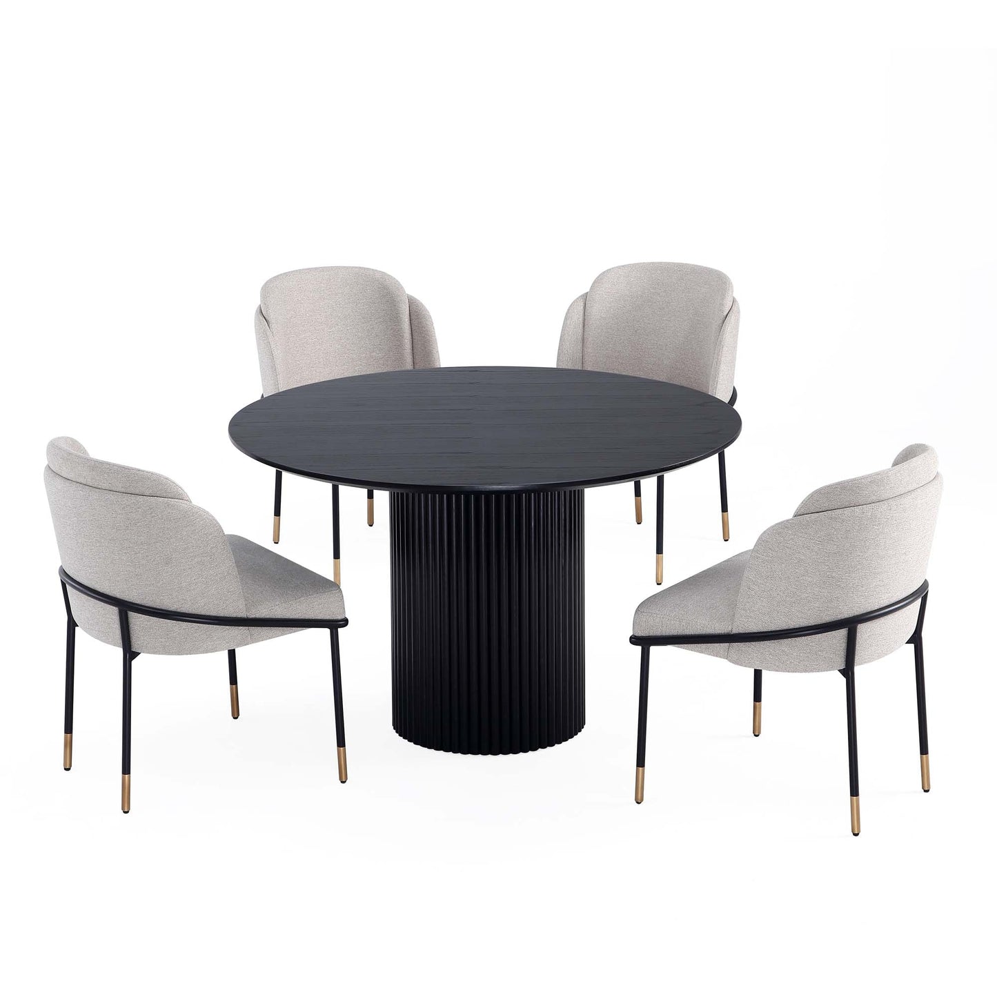 Manhattan Comfort 5-Piece Flor and Hathaway Dining