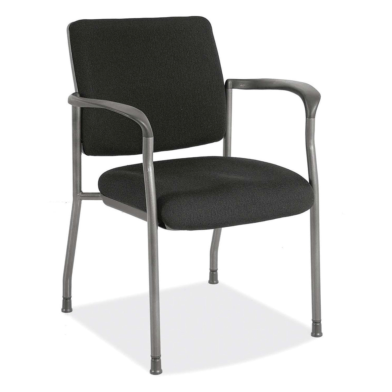 OfficeSource | Advanced Collection | Guest Chair with Arms and Titanium Gray Frame
