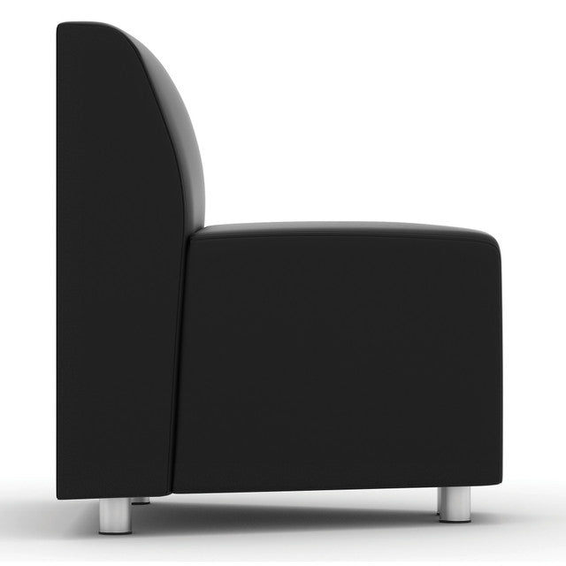 OfficeSource | Integrate | Armless Corner Modular Chair with Silver Post Legs