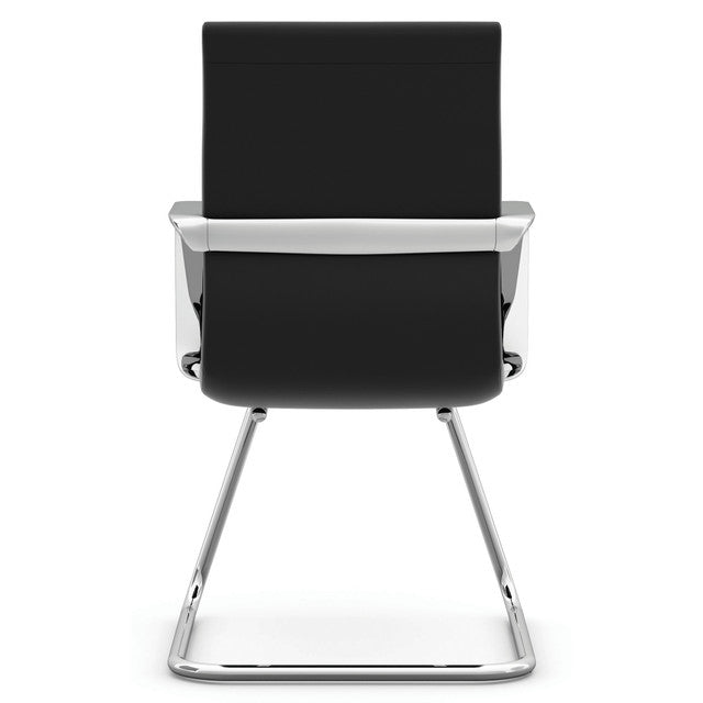 OfficeSource Tre Collection Executive Guest Sled Base Chair with Chrome Frame