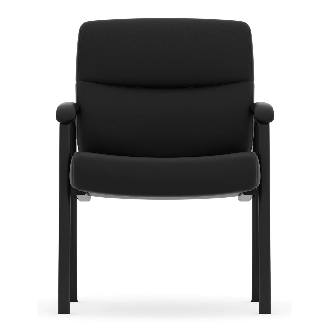 OfficeSource Ebony Collection Guest Chair With Black Frame