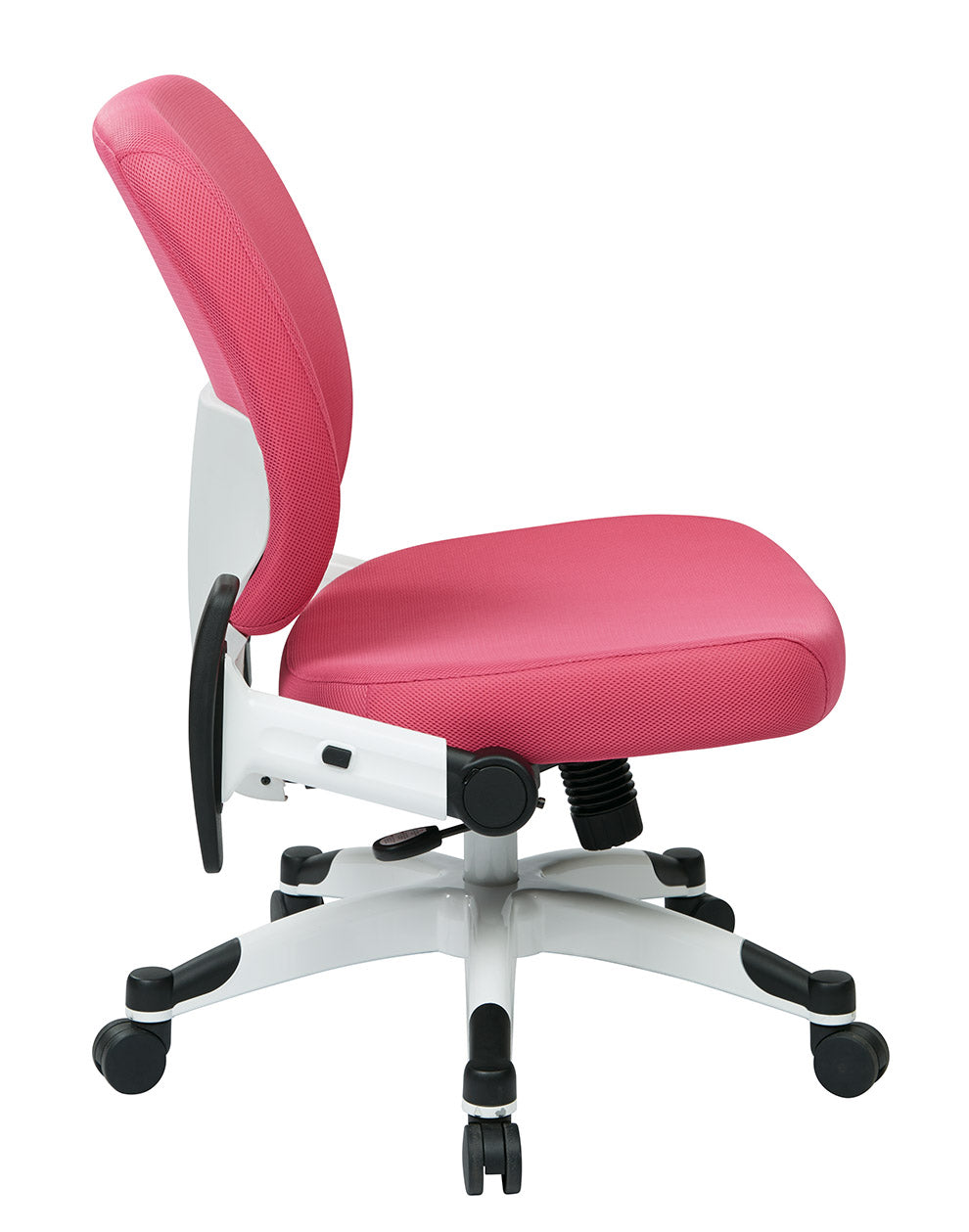 White Frame Finish Manager’s Chair with Padded Mesh Seat and Back, Height
Adjustable Flip Arms and Coated Nylon Base