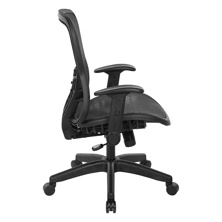 R2 SpaceGrid Seat and Back Chair with Height Adjustable Flip Arms,
Adjustable Lumbar and Nylon Base