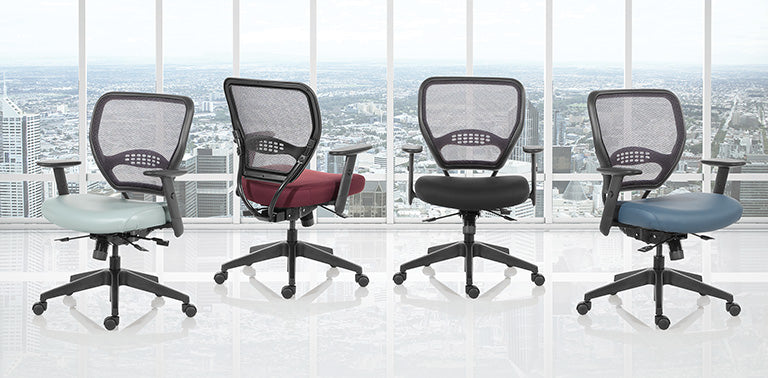 Air Grid® Back and Black Mesh Seat, Adjustable Angled Arms, Seat Slider and
Angled Nylon Base