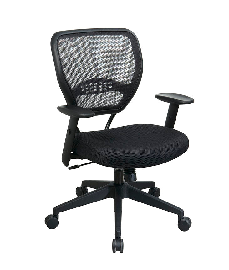 Air Grid® Back and Black Mesh Seat, Adjustable Angled Arms and Angled Nylon
Base
