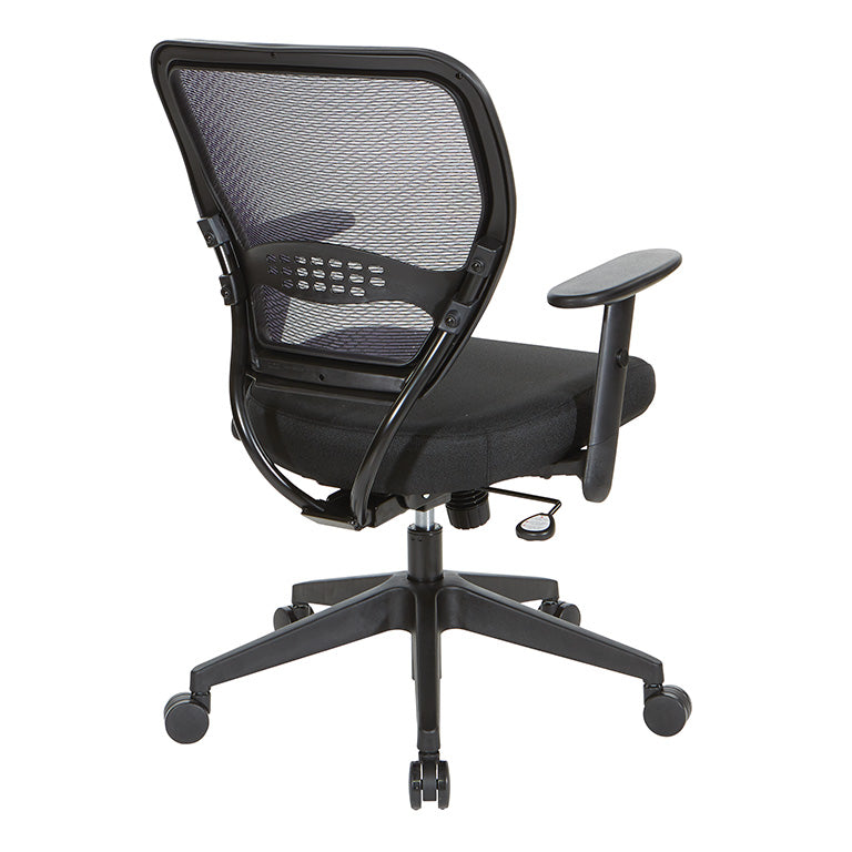 Dark Air Grid® Back Task Chair with Memory Foam Black Mesh Seat,
Adjustable Angled Arms and Angled Nylon Base. 24/7 High Intensity Use Chair.