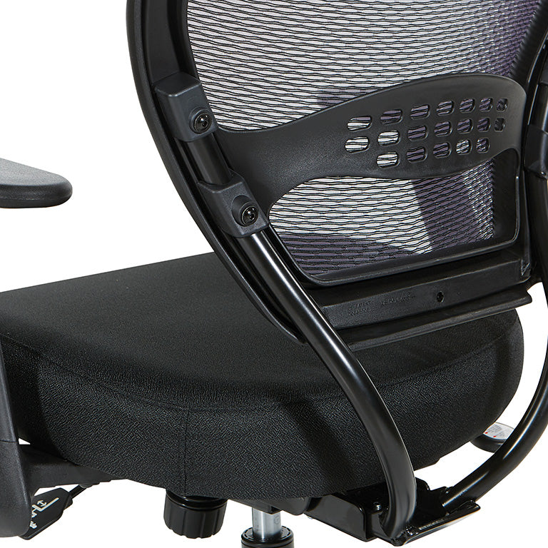Dark Air Grid® Back Task Chair with Memory Foam Black Mesh Seat,
Adjustable Angled Arms and Angled Nylon Base. 24/7 High Intensity Use Chair.