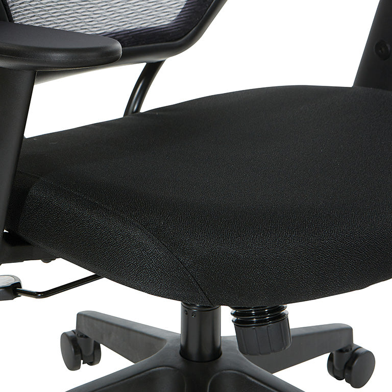 Dark Air Grid® Back Task Chair with Memory Foam Black Mesh Seat,
Adjustable Angled Arms and Angled Nylon Base. 24/7 High Intensity Use Chair.