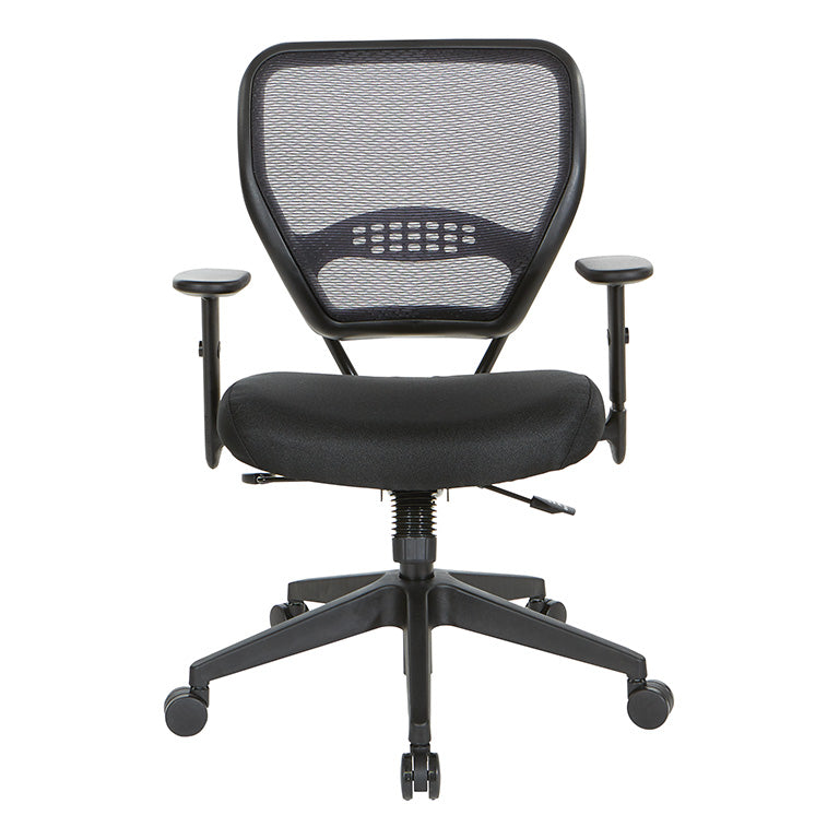 Dark Air Grid® Back Task Chair with Memory Foam Black Mesh Seat,
Adjustable Angled Arms and Angled Nylon Base. 24/7 High Intensity Use Chair.