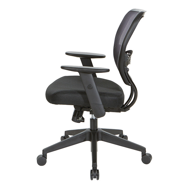 Dark Air Grid® Back Task Chair with Memory Foam Black Mesh Seat,
Adjustable Angled Arms and Angled Nylon Base. 24/7 High Intensity Use Chair.