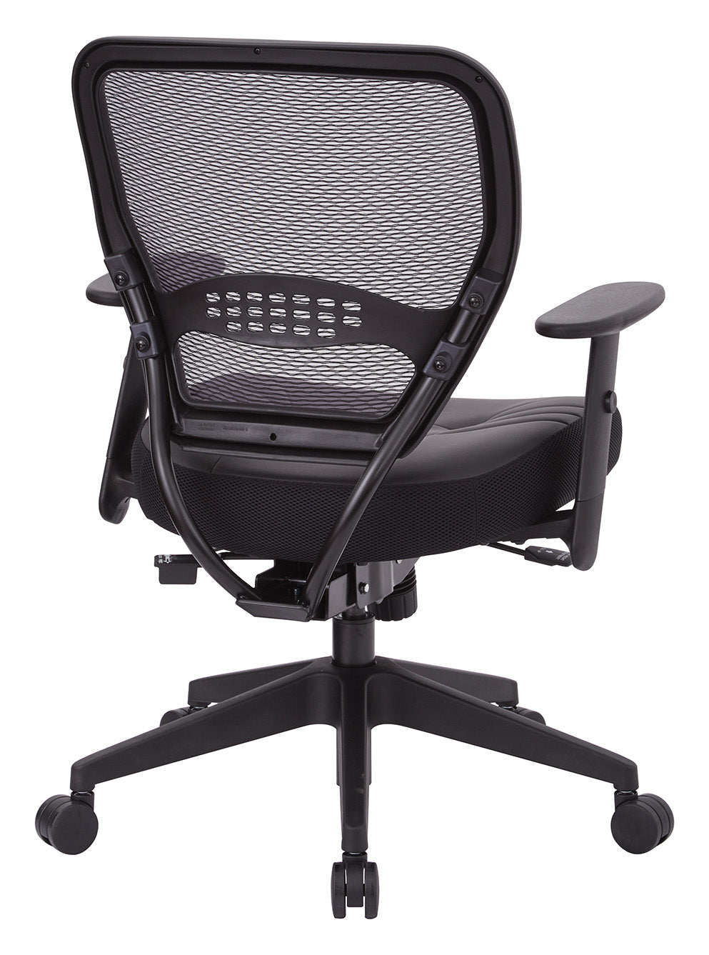 Air Grid® Back and Black Bonded Leather Seat Manager’s Chair with Adjustable
Angled Arms, Seat Slider and Angled Nylon Base