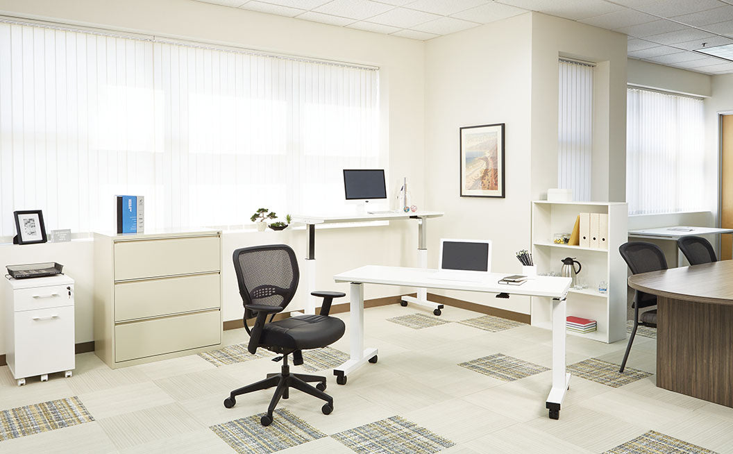 Air Grid® Back and Black Bonded Leather Seat Manager’s Chair with Adjustable
Angled Arms, Seat Slider and Angled Nylon Base