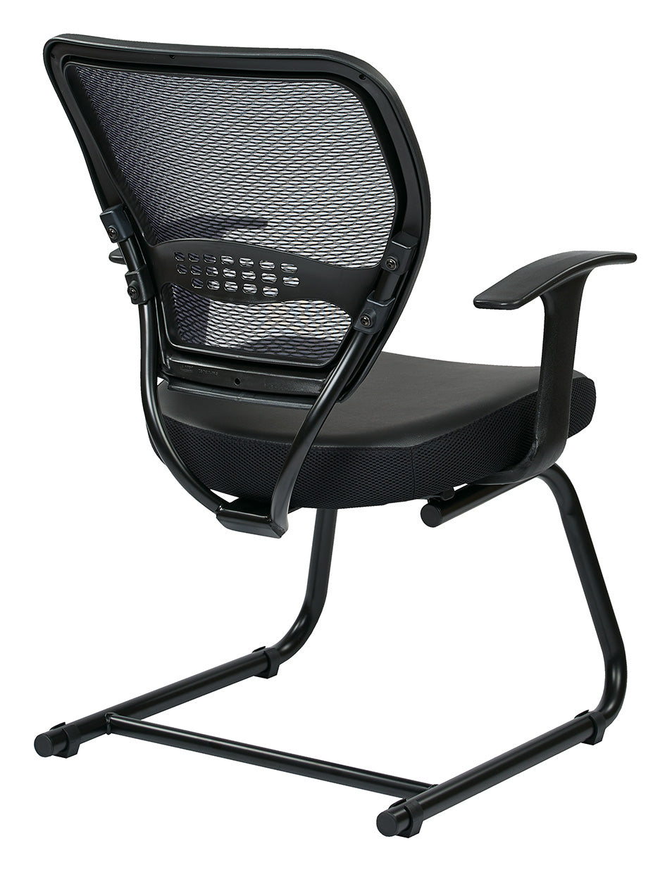 Professional Air Grid® Back Visitor’s Chair with Bonded Leather Seat, Fixed Arms
and Sled Base