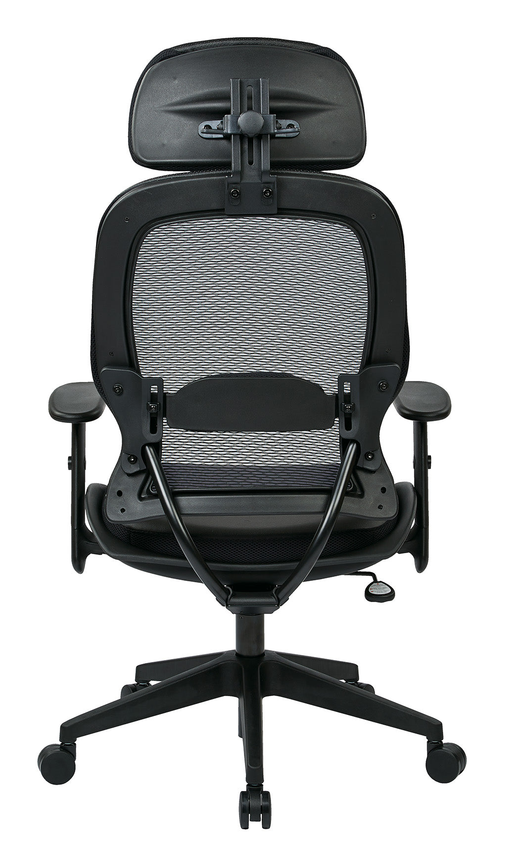 Air Grid® Back and Bonded Leather Seat Manager’s Chair with Adjustable Headrest,
Adjustable Angled Arms, Adjustable Lumbar and Angled Nylon Base