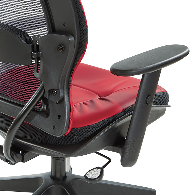 Dark Air Grid® Back and Dillon Silver Ion Technology* Seat Manager’s Chair with
Angled Adjustable Height Arms, Adjustable Lumbar Support and Angled Nylon Base