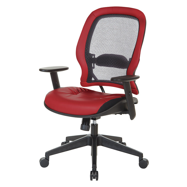 Dark Air Grid® Back and Dillon Silver Ion Technology* Seat Manager’s Chair with
Angled Adjustable Height Arms, Adjustable Lumbar Support and Angled Nylon Base