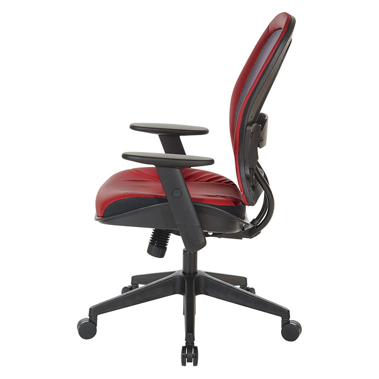 Dark Air Grid® Back and Dillon Silver Ion Technology* Seat Manager’s Chair with
Angled Adjustable Height Arms, Adjustable Lumbar Support and Angled Nylon Base