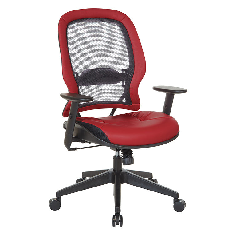 Dark Air Grid® Back and Dillon Silver Ion Technology* Seat Manager’s Chair with
Angled Adjustable Height Arms, Adjustable Lumbar Support and Angled Nylon Base