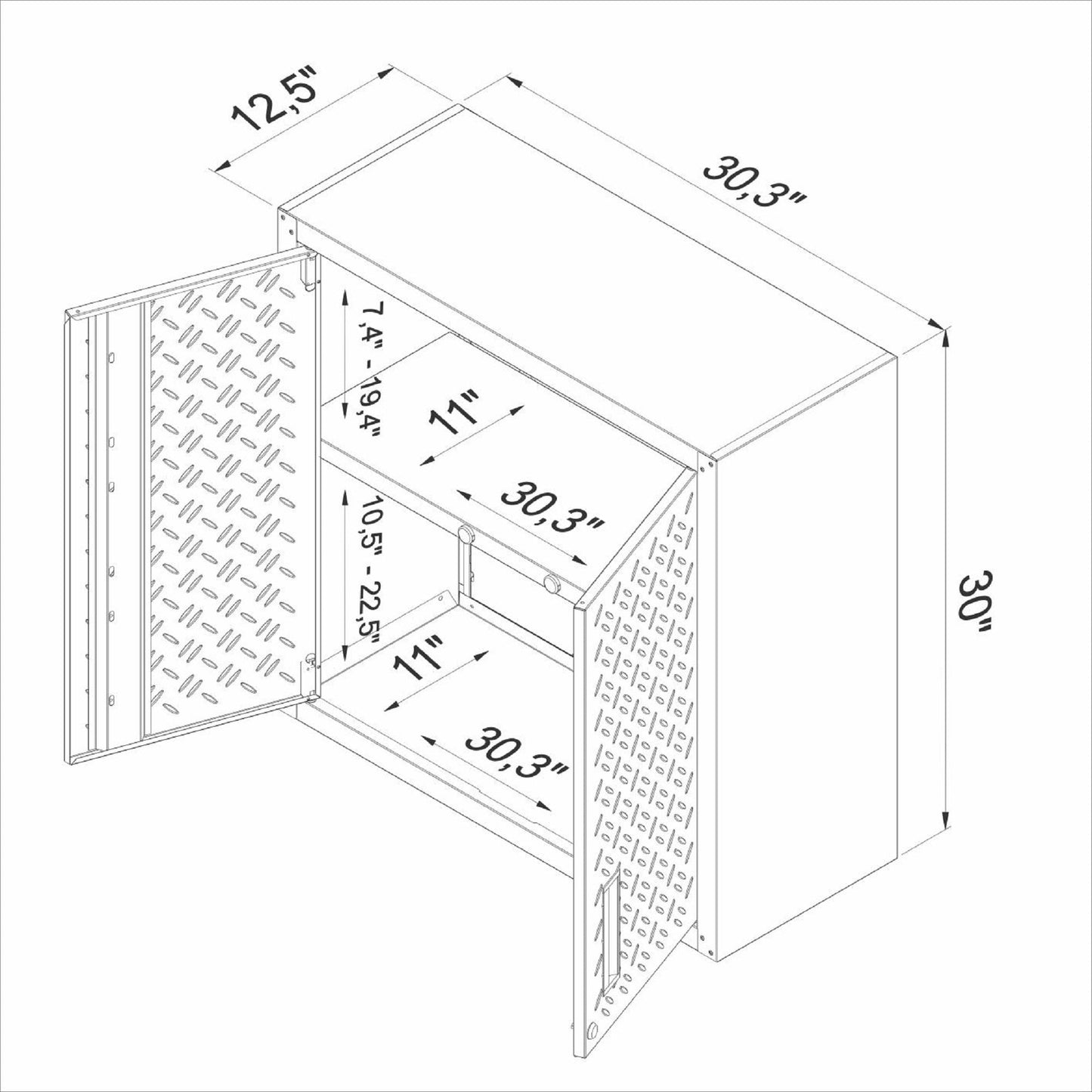 Manhattan Comfort Fortress Garage Cabinet