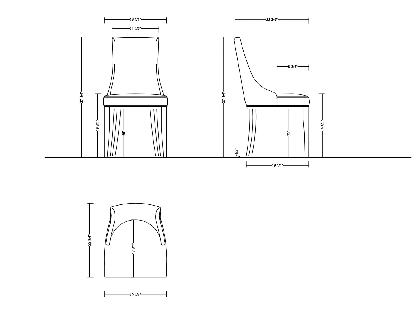 Manhattan Comfort 6-Piece Shubert Dining Chair Set