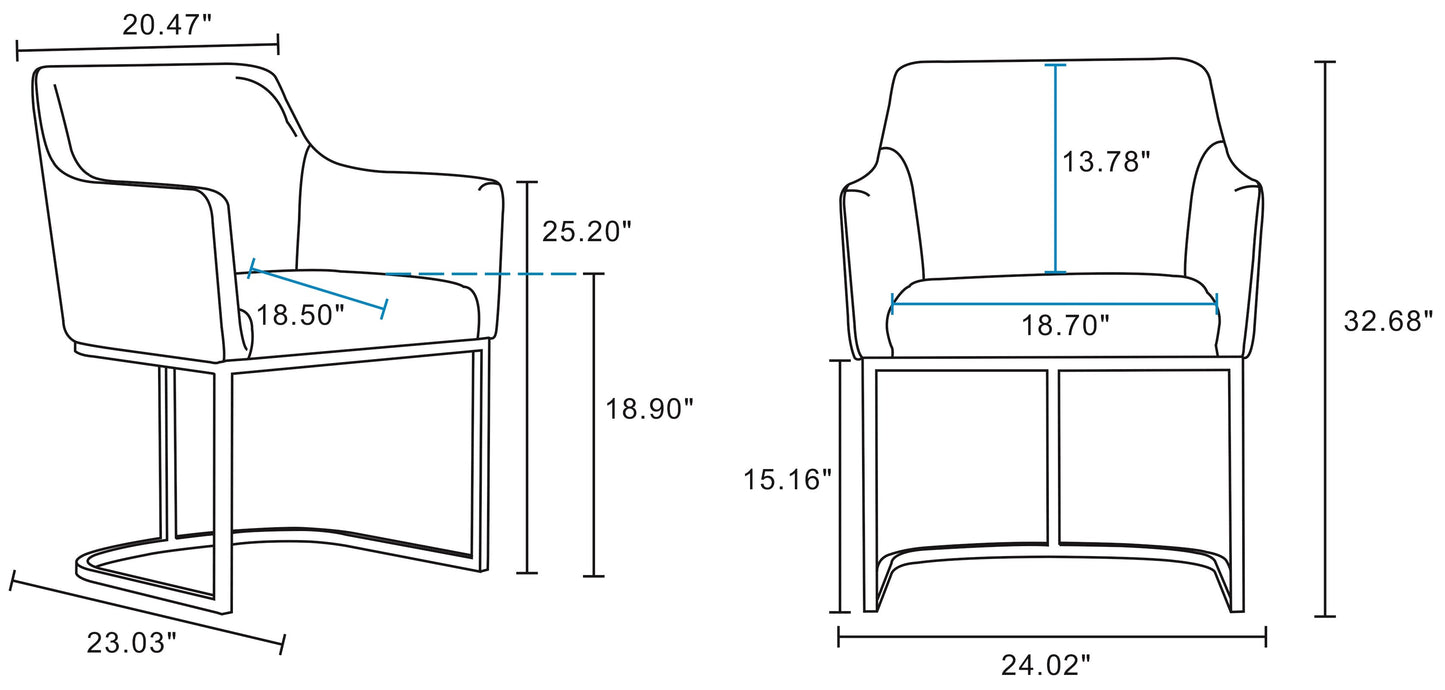Manhattan Comfort 6-Piece Serena Dining Set