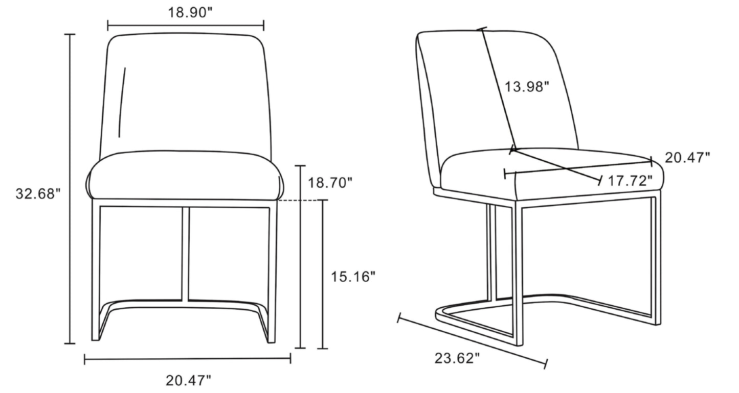 Manhattan Comfort 6-Piece Serena Dining Set