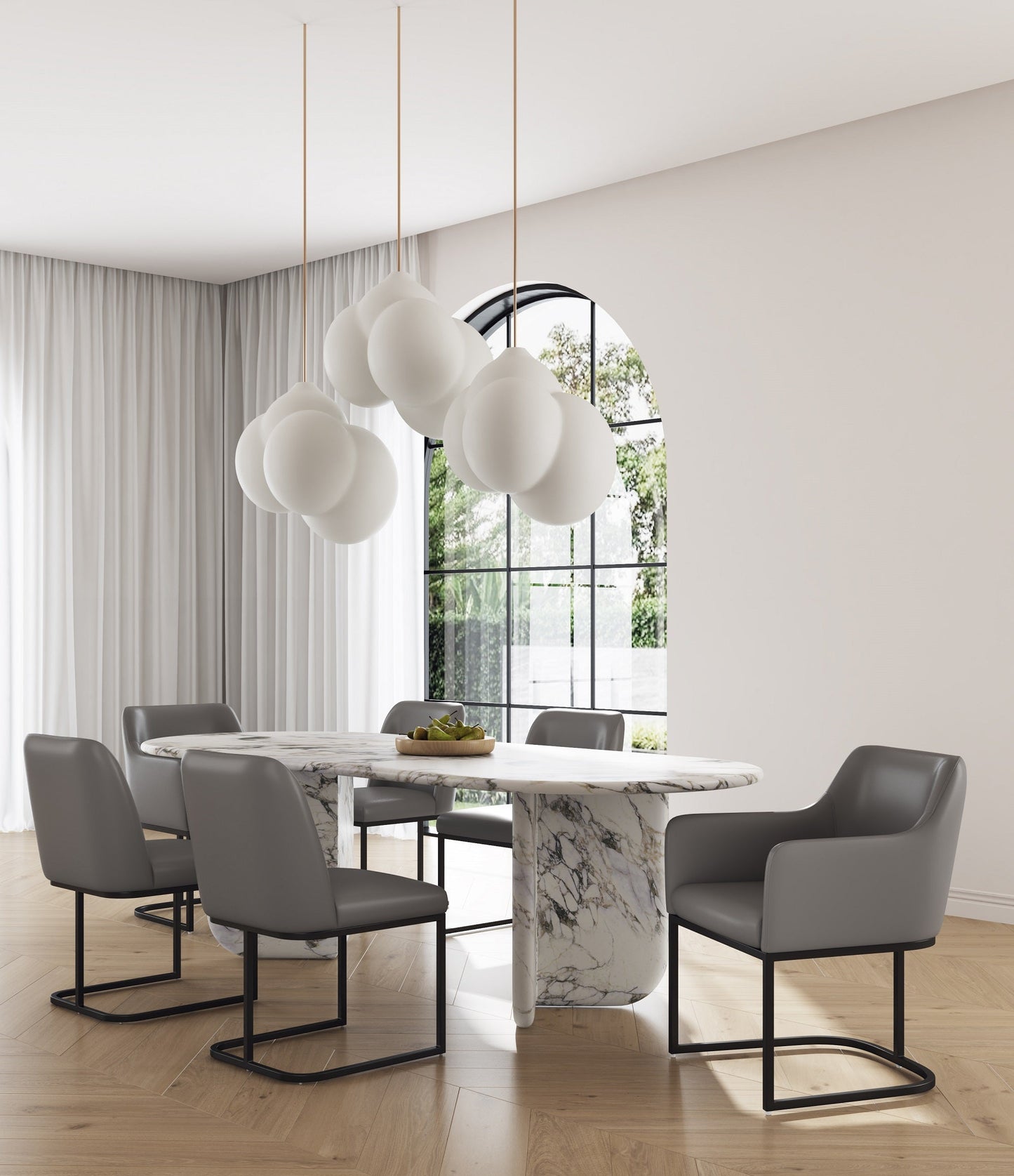 Manhattan Comfort 6-Piece Serena Dining Set