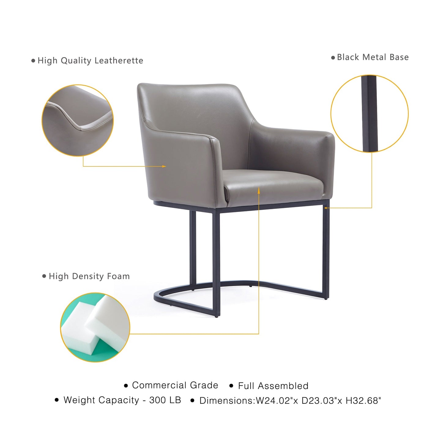 Manhattan Comfort 6-Piece Serena Dining Set