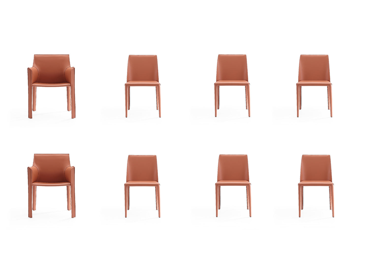 Manhattan Comfort 8-Piece Paris Dining Chairs