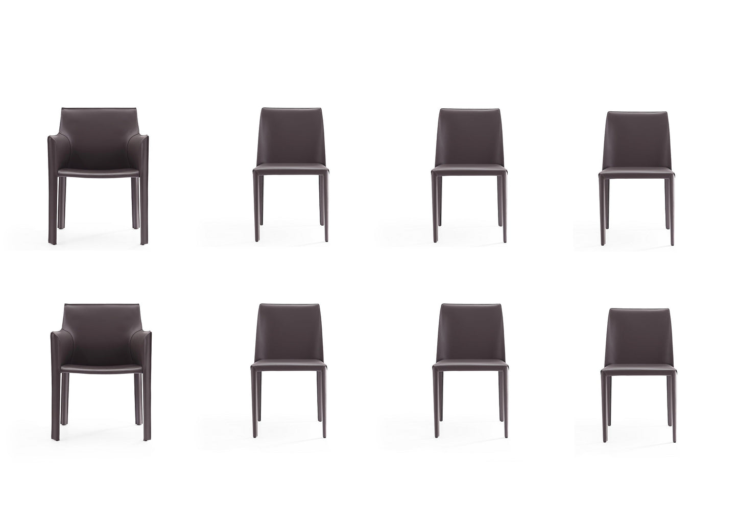 Manhattan Comfort 8-Piece Paris Dining Chairs