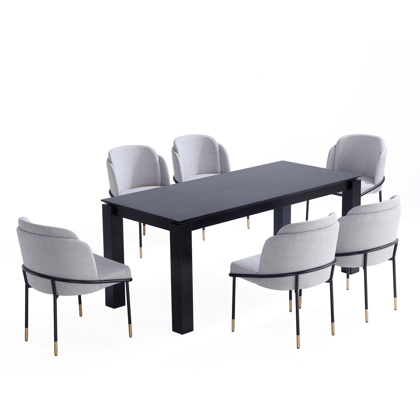 Manhattan Comfort 7-Piece Flor and Rockaway Dining