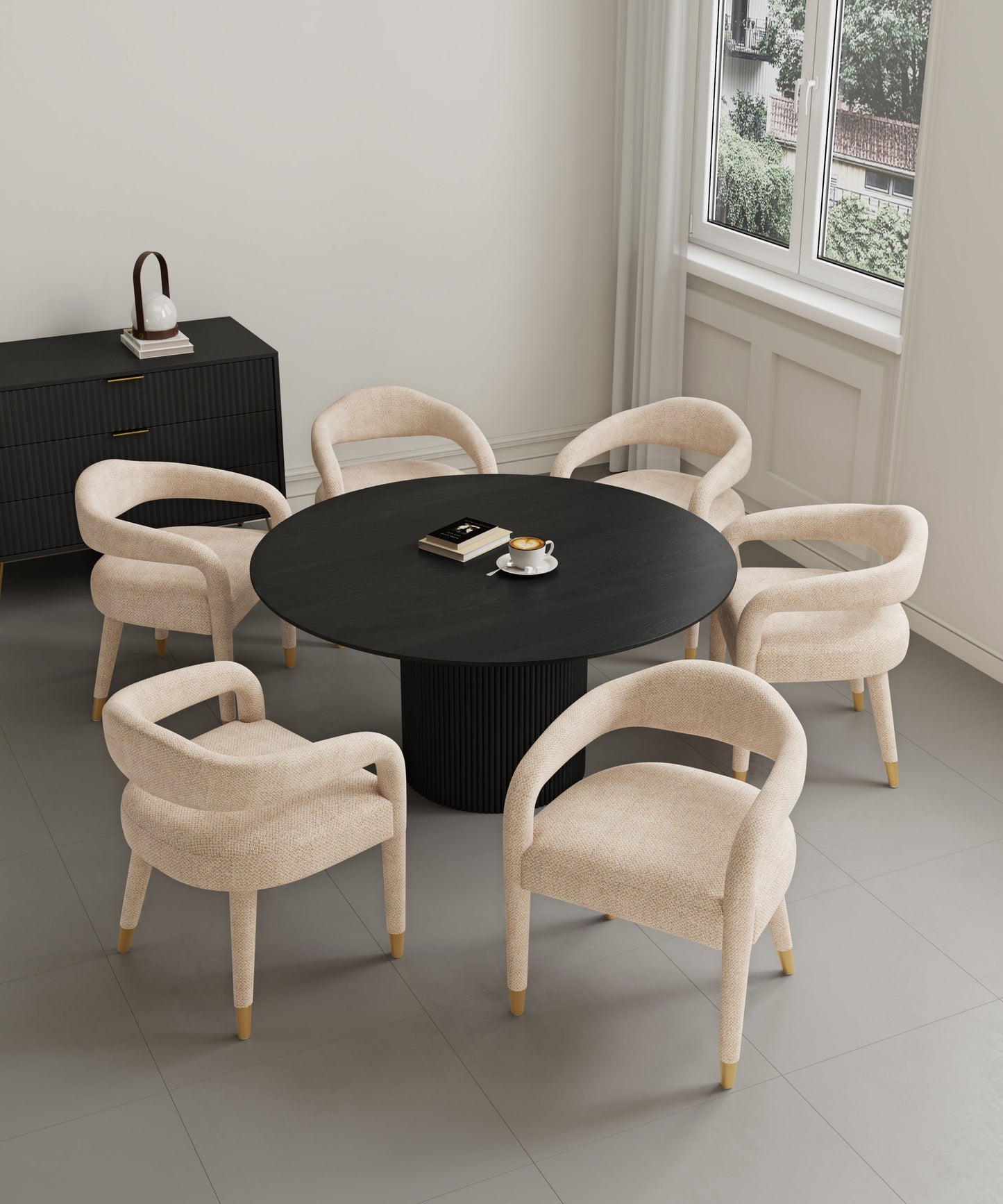Manhattan Comfort 7-Piece Aspen and Hathaway Dining