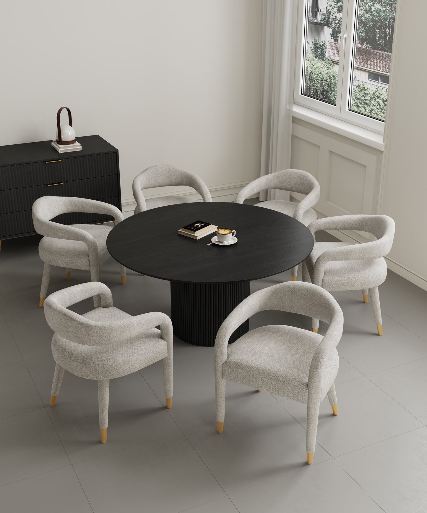 Manhattan Comfort 7-Piece Aspen and Hathaway Dining