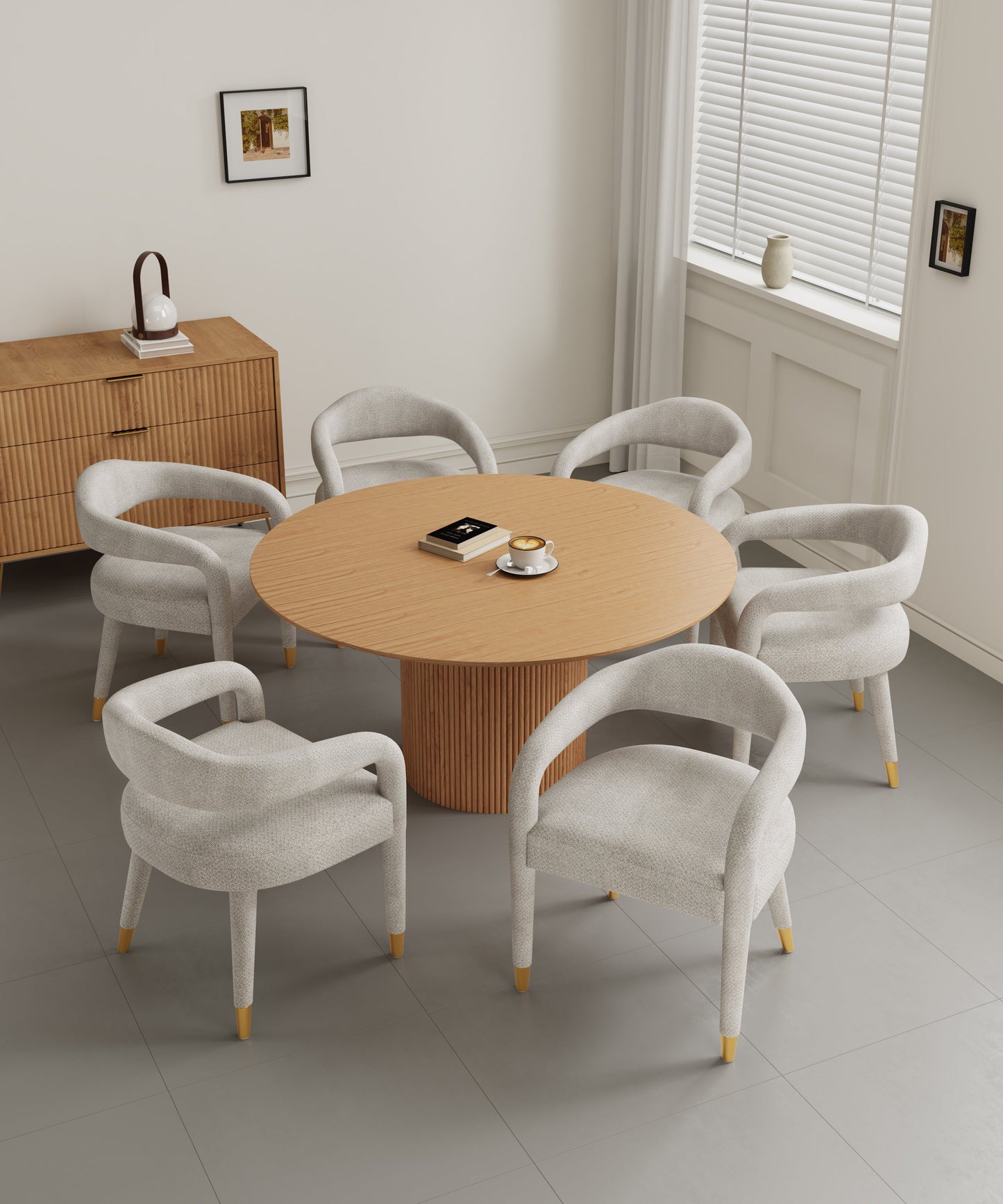 Manhattan Comfort 7-Piece Aspen and Hathaway Dining