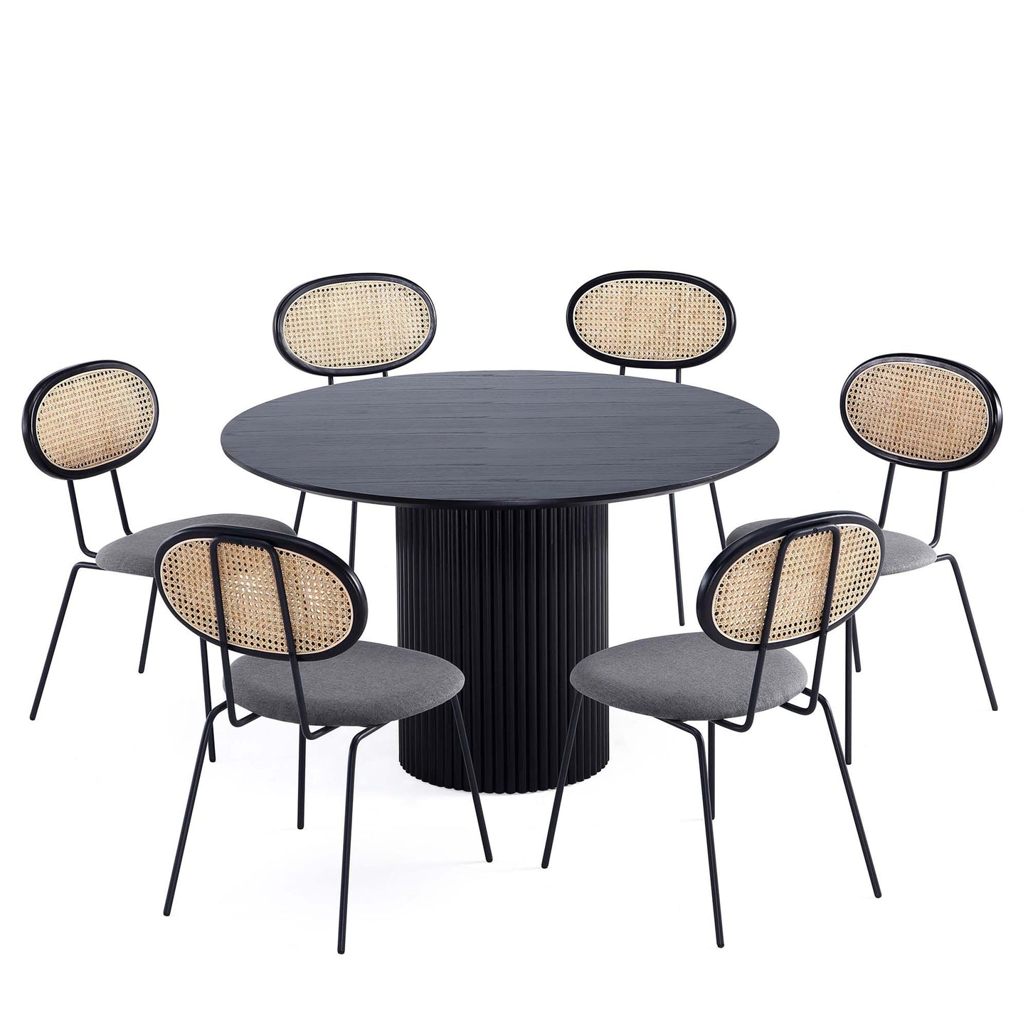 Manhattan Comfort 7-Piece Jardin and Hathaway Dining