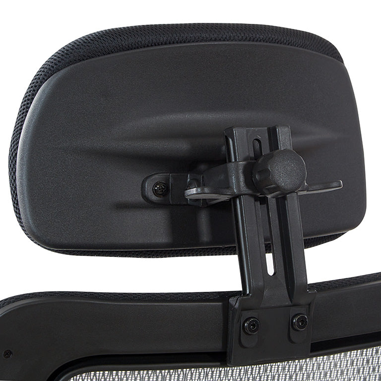 Breathable Mesh Seat and Back, Adjustable Headrest, 2-Way
Adjustable Arms, Adjustable Lumbar and Aluminum Silver Base