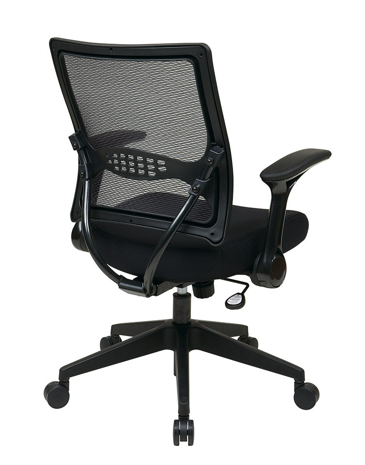 Dark Air Grid® Back and Mesh Seat Manager’s Chair with 2-to-1 Synchro
Tilt, Flip Arms and Angled Nylon Base
