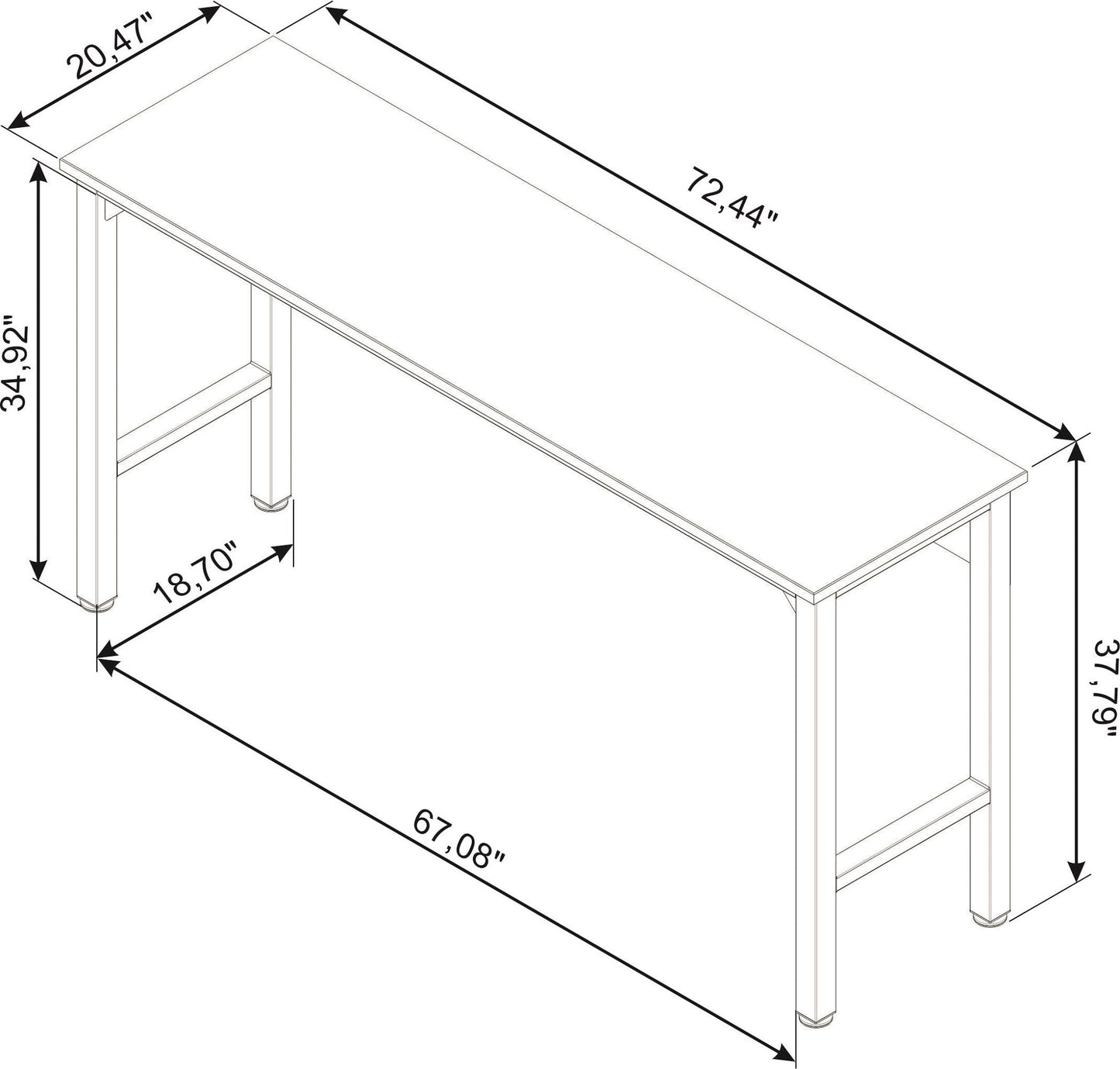 Manhattan Comfort Fortress Garage Table