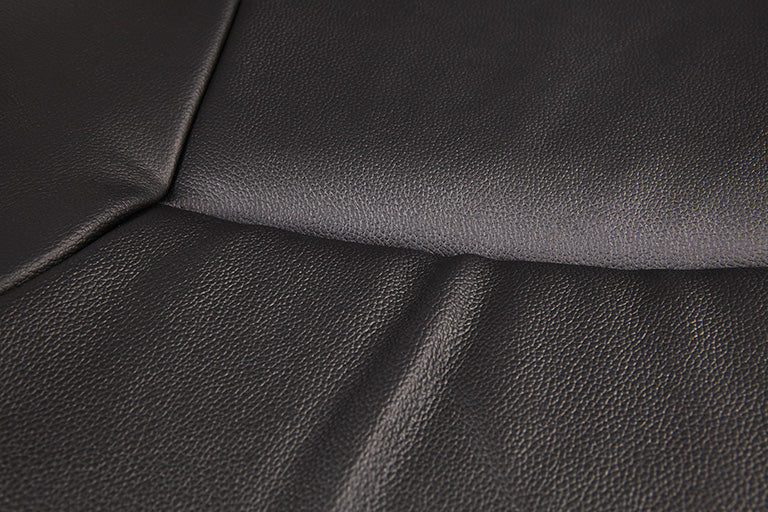Dual Layer Air Grid® Back and Black Bonded Leather Seat Ergonomic Chair with
Adjustable Lumbar, 2-Way Adjustable Arms and Industrial Steel Finish Base