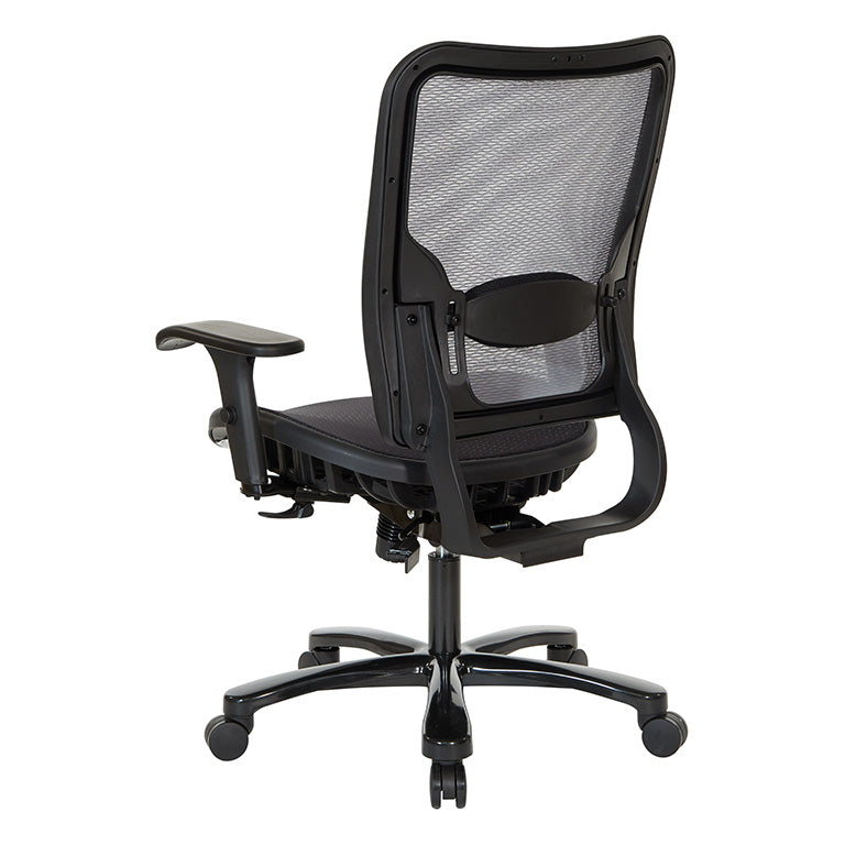Air Grid® Seat and Back Ergonomic Chair with Height-Adjustable Lumbar
Support, 2-Way Adjustable Arms and Industrial Steel Finish Base