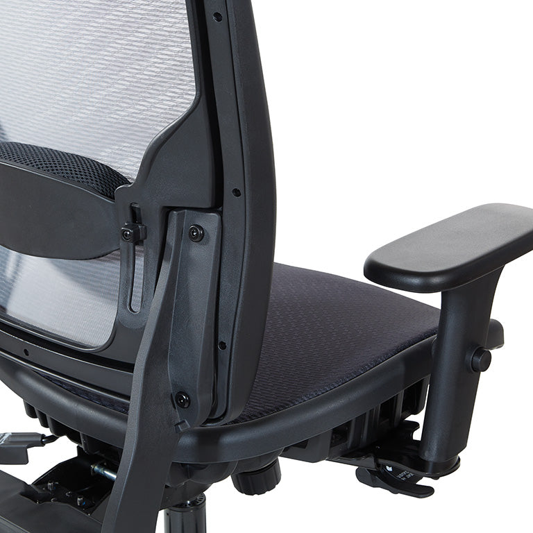 Air Grid® Seat and Back Ergonomic Chair with Height-Adjustable Lumbar
Support, 2-Way Adjustable Arms and Industrial Steel Finish Base