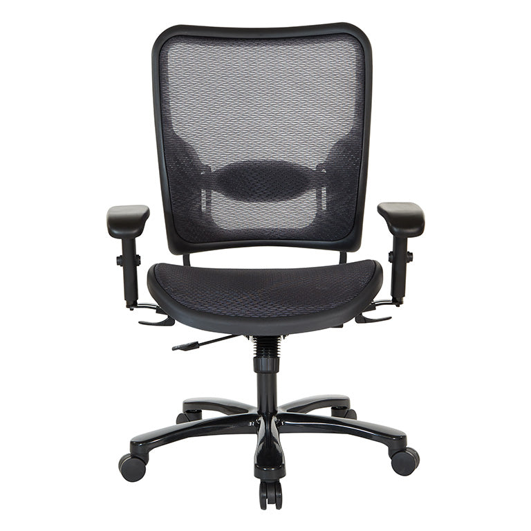 Air Grid® Seat and Back Ergonomic Chair with Height-Adjustable Lumbar
Support, 2-Way Adjustable Arms and Industrial Steel Finish Base