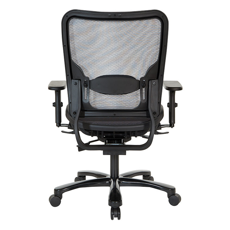 Air Grid® Seat and Back Ergonomic Chair with Height-Adjustable Lumbar
Support, 2-Way Adjustable Arms and Industrial Steel Finish Base