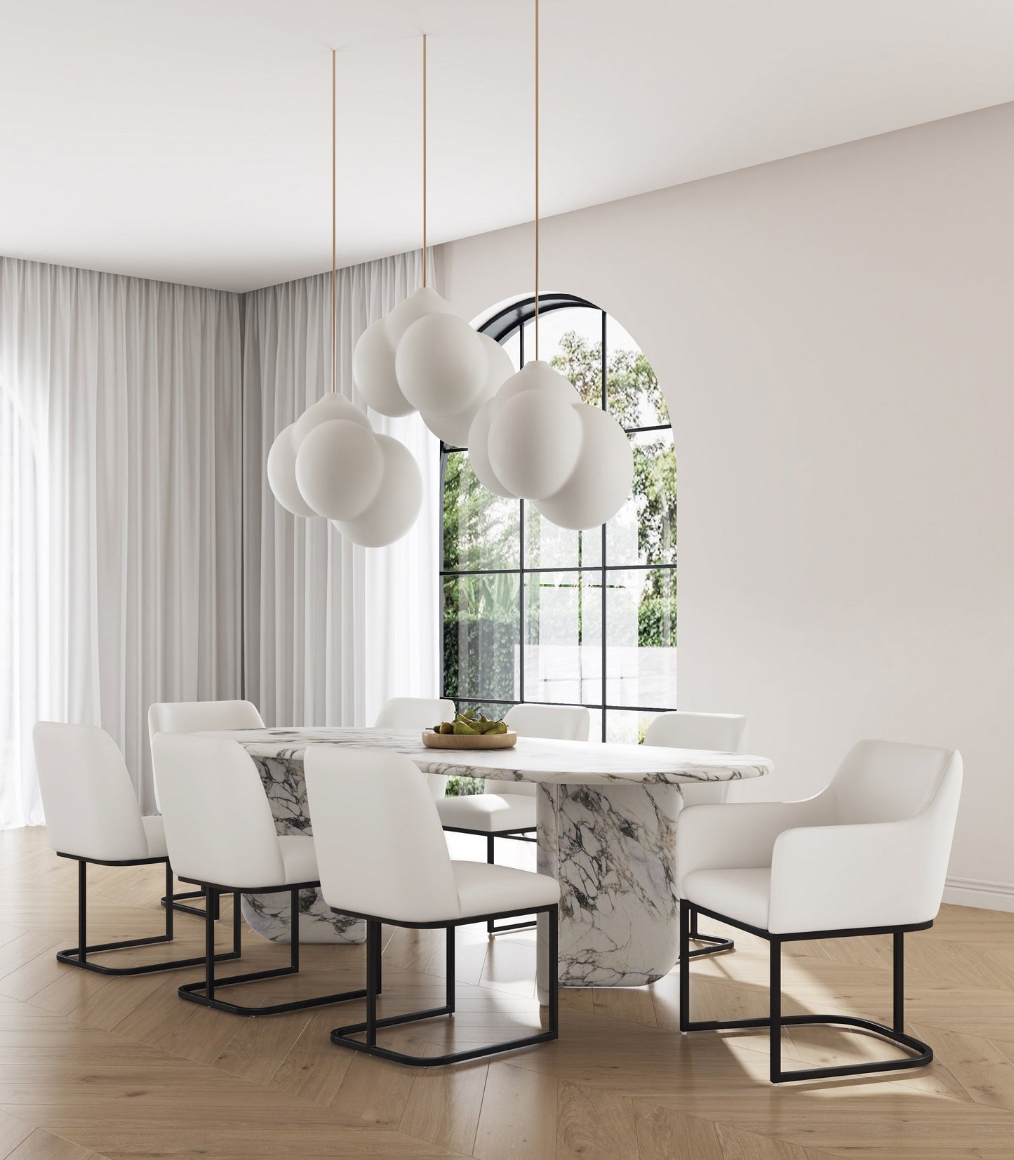 Manhattan Comfort 8-Piece Serena Dining Set