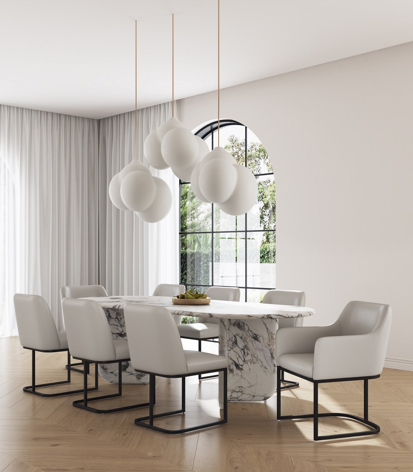 Manhattan Comfort 8-Piece Serena Dining Set