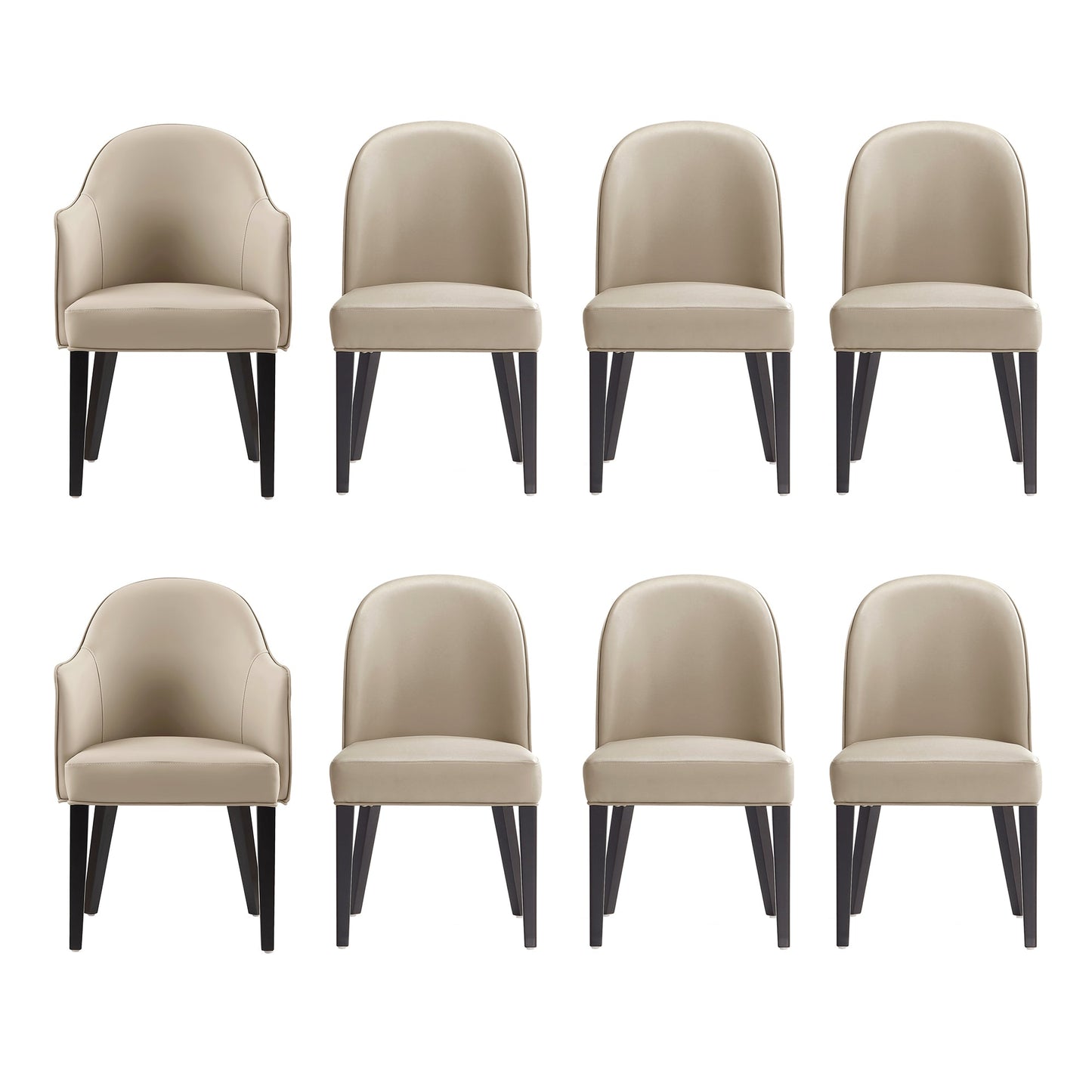 Manhattan Comfort 8-Piece Hillman Dining Chair and Arm Chair