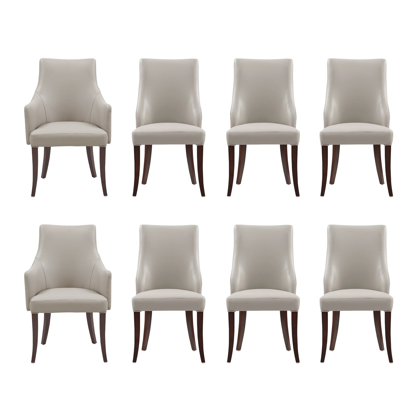 Manhattan Comfort 8-Piece Connie Dining Chair and Arm Chair