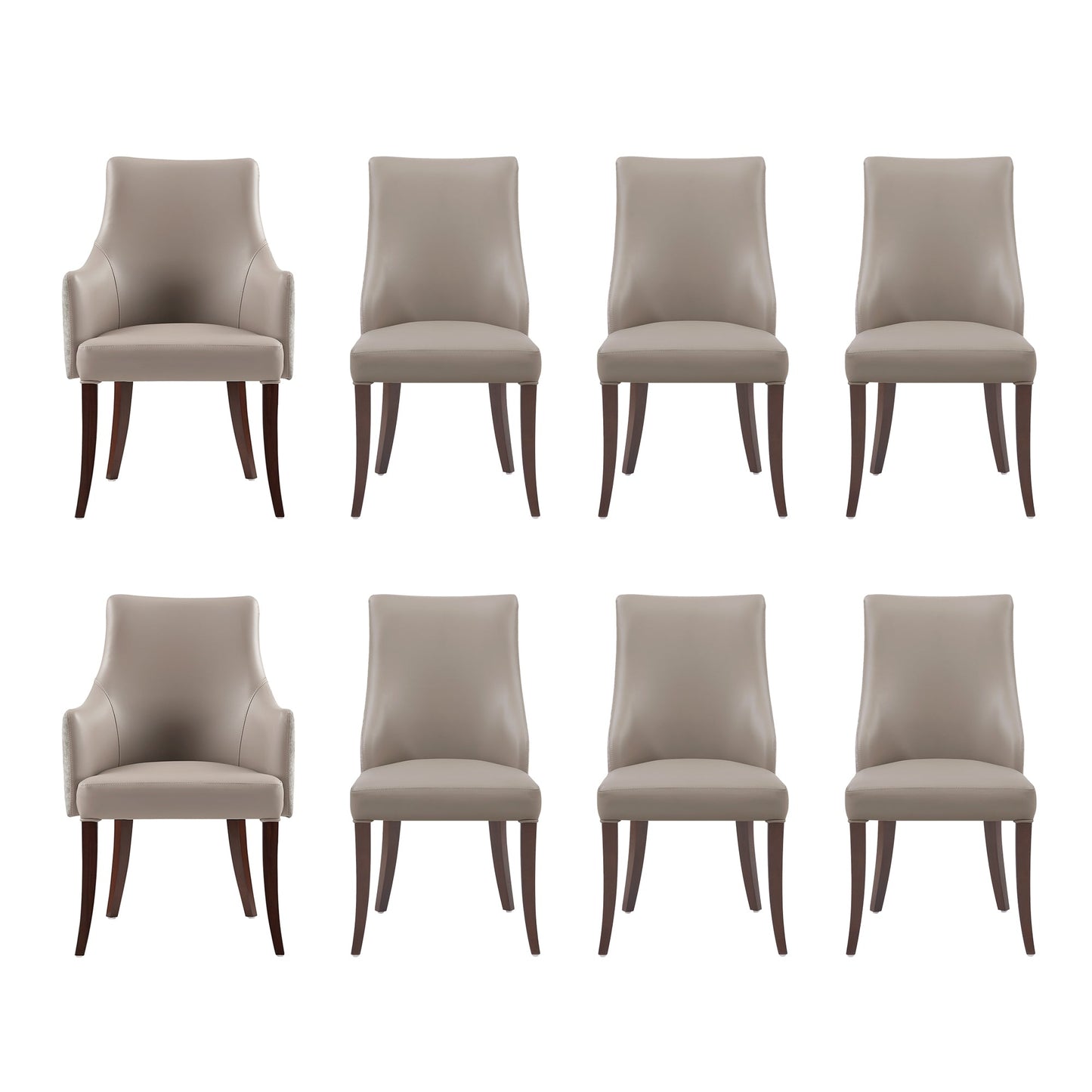 Manhattan Comfort 8-Piece Connie Dining Chair and Arm Chair