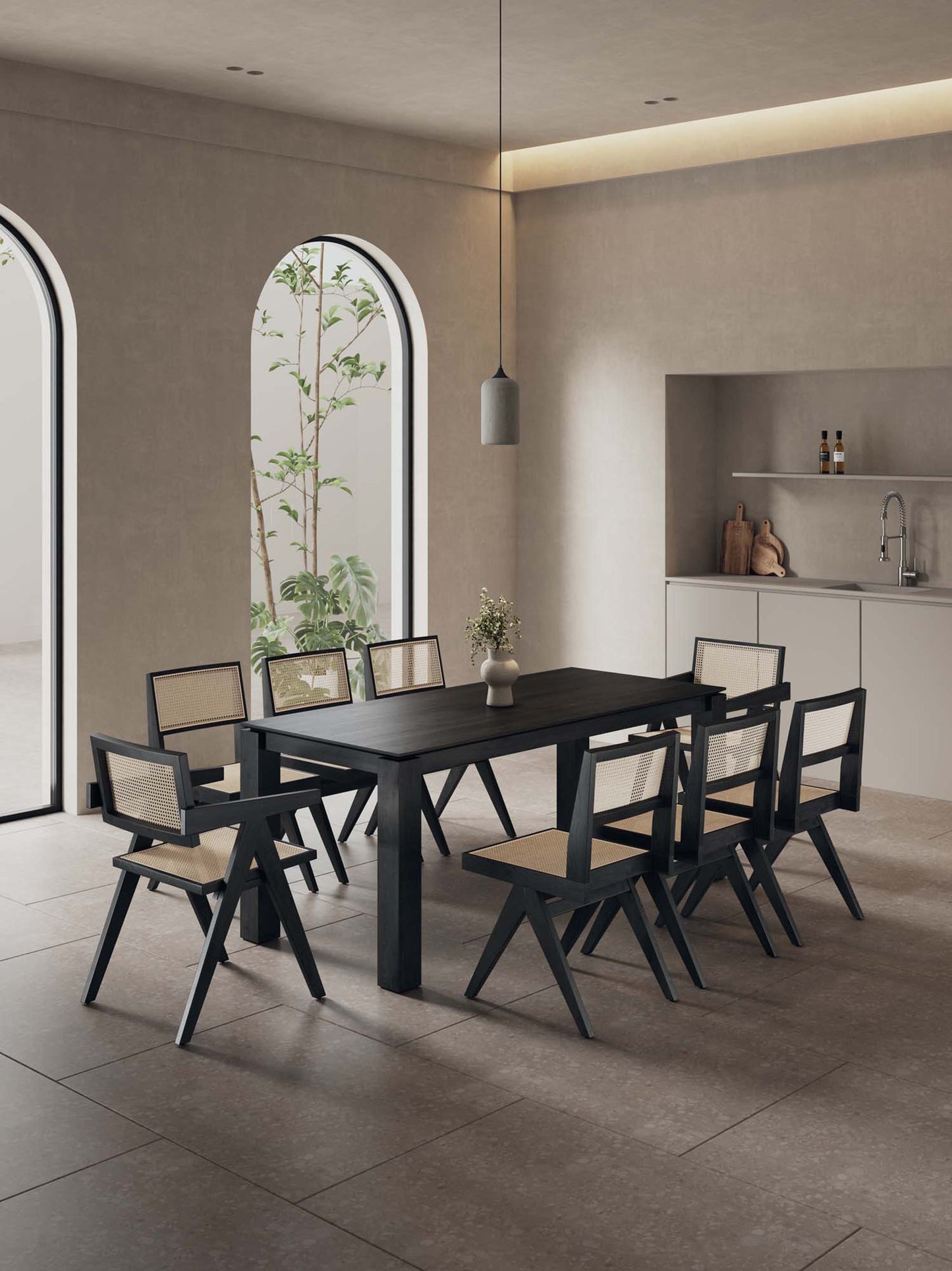 Manhattan Comfort 9-Piece Hamlet and Rockaway Dining