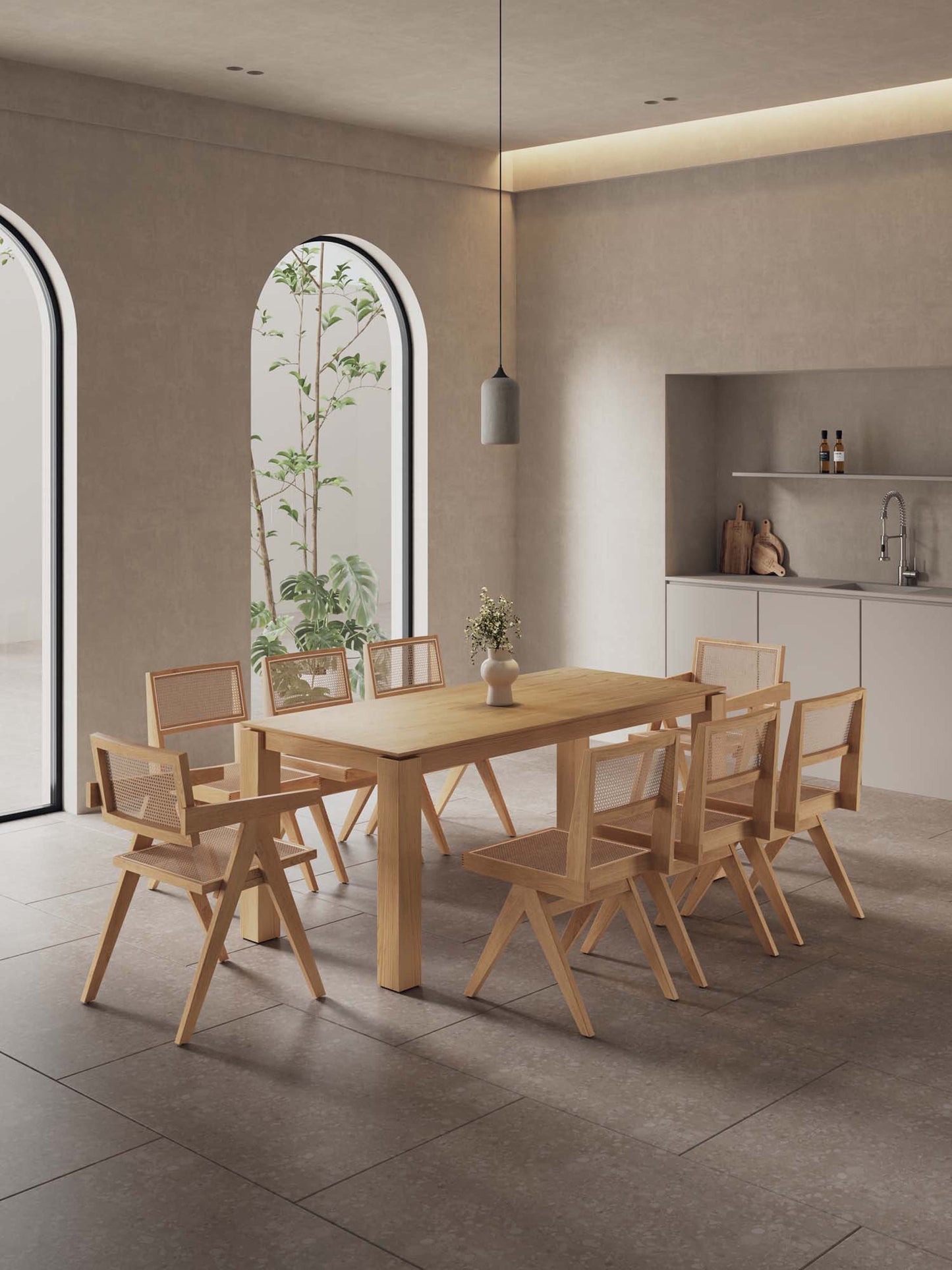 Manhattan Comfort 9-Piece Hamlet and Rockaway Dining